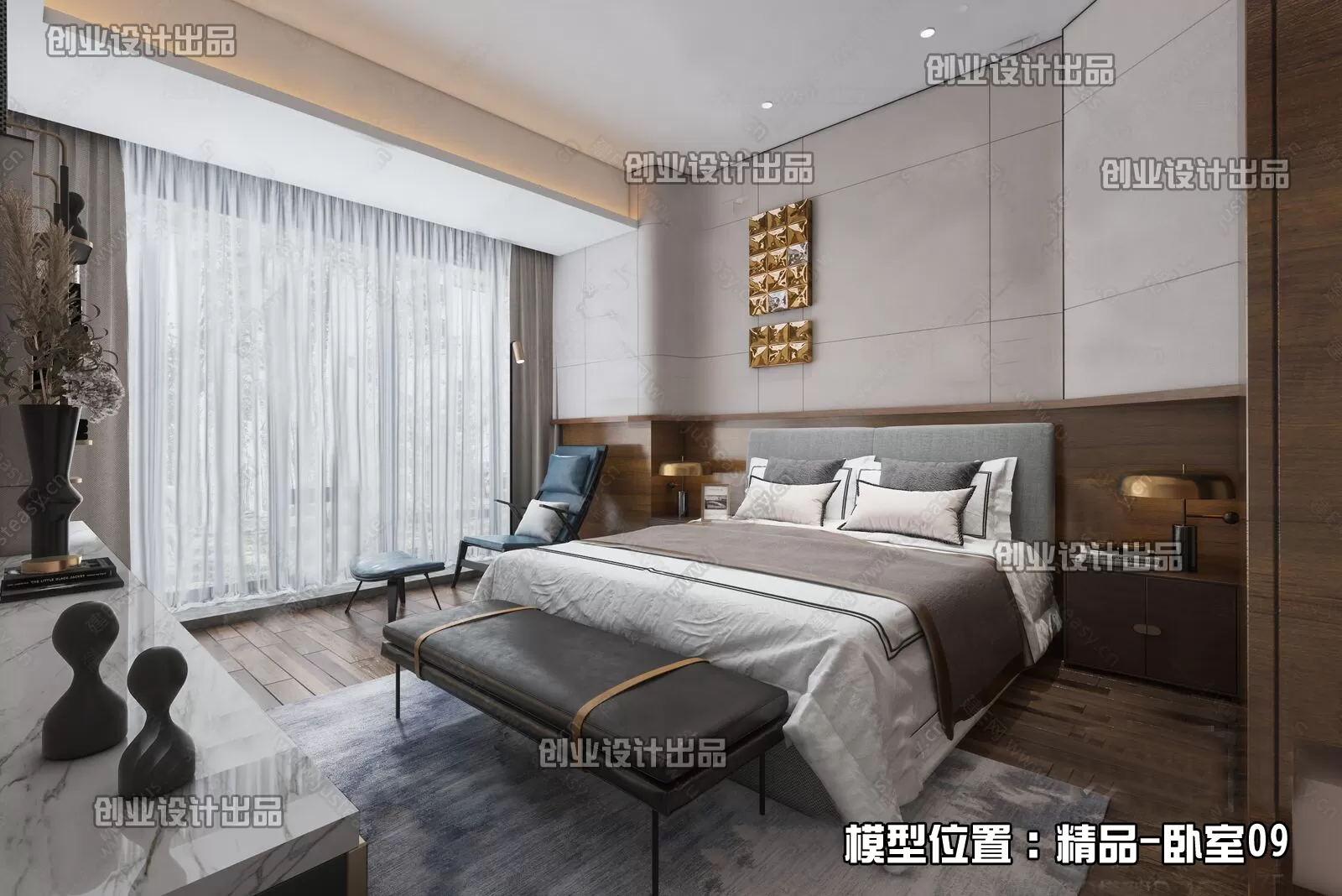 Bedroom – Modern Interior Design – 3D Models – 155
