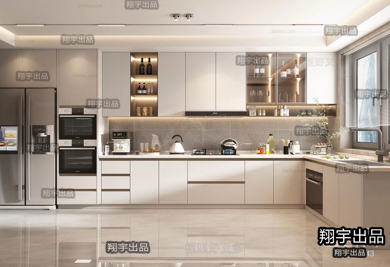 Kitchen – Modern Interior Design – 3D Models – 030