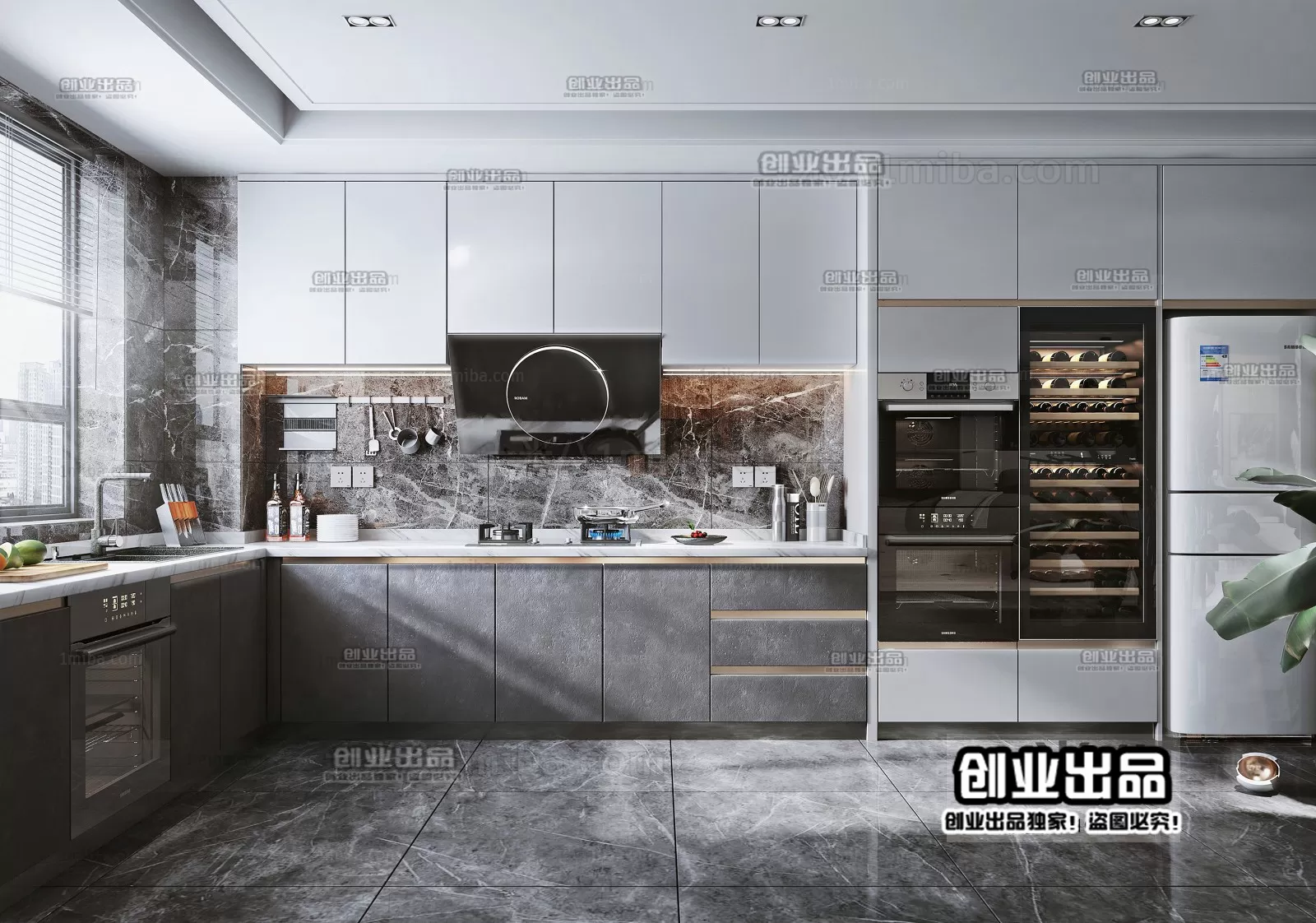 Kitchen – Modern Interior Design – 3D Models – 042