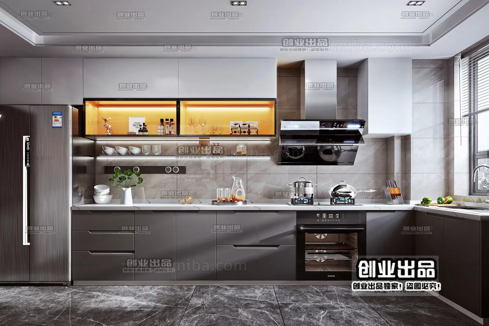 Kitchen – Modern Interior Design – 3D Models – 044