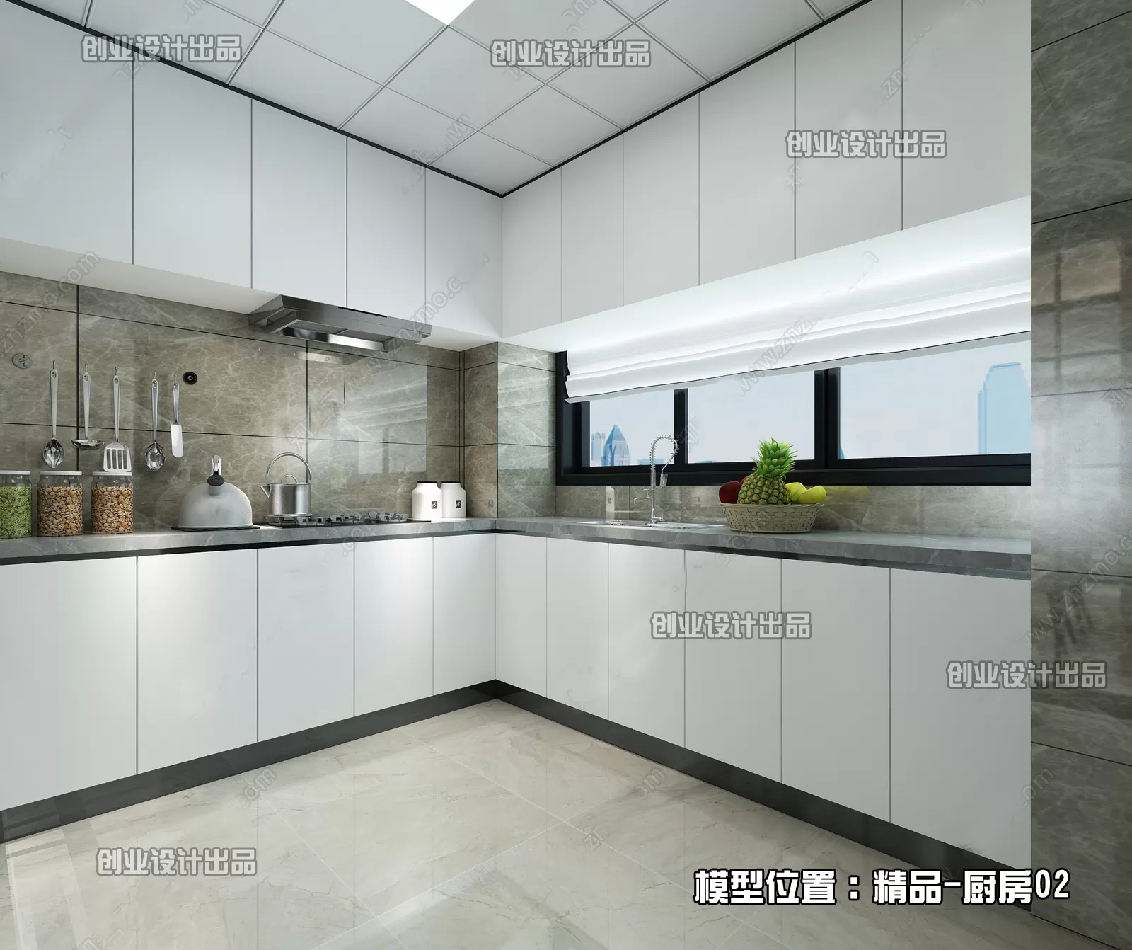 Kitchen – Modern Interior Design – 3D Models – 046