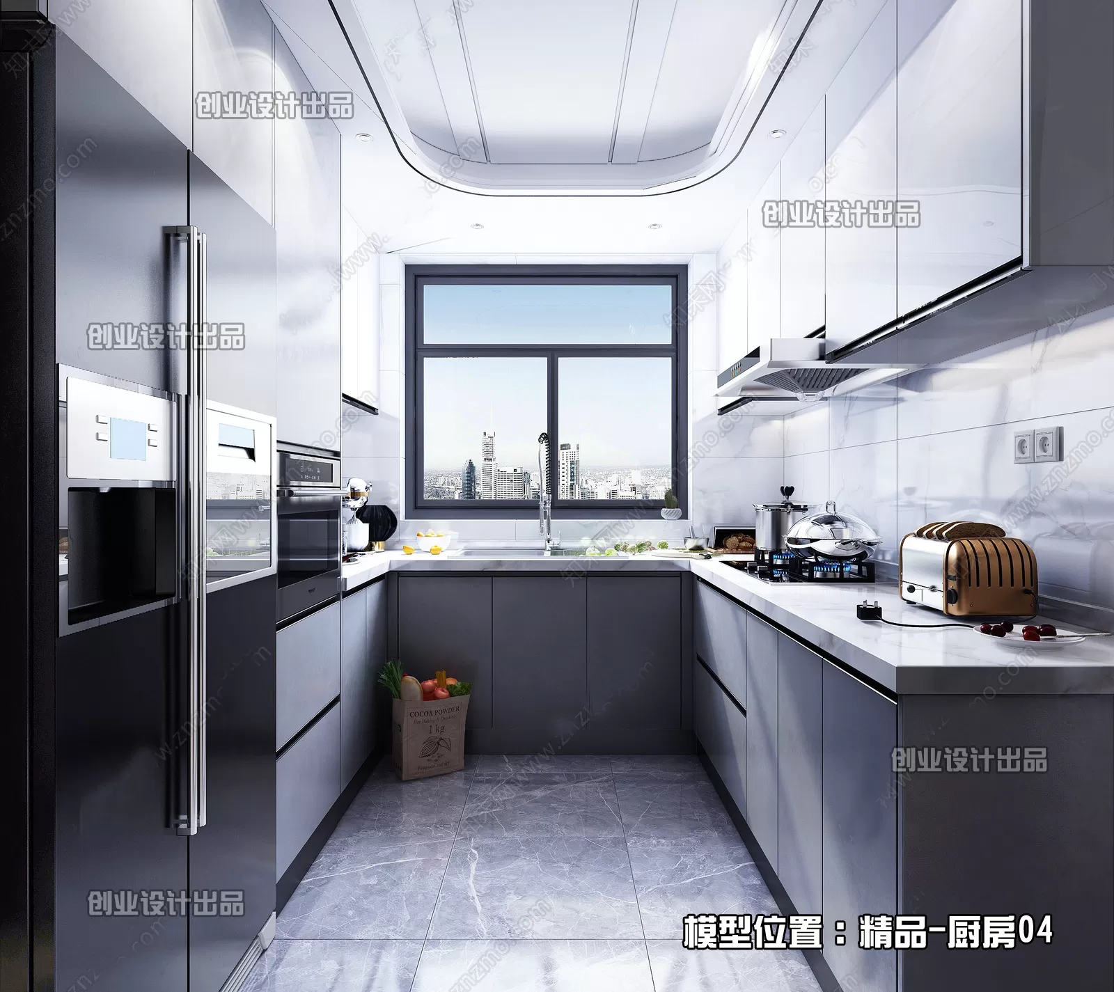 Kitchen – Modern Interior Design – 3D Models – 048