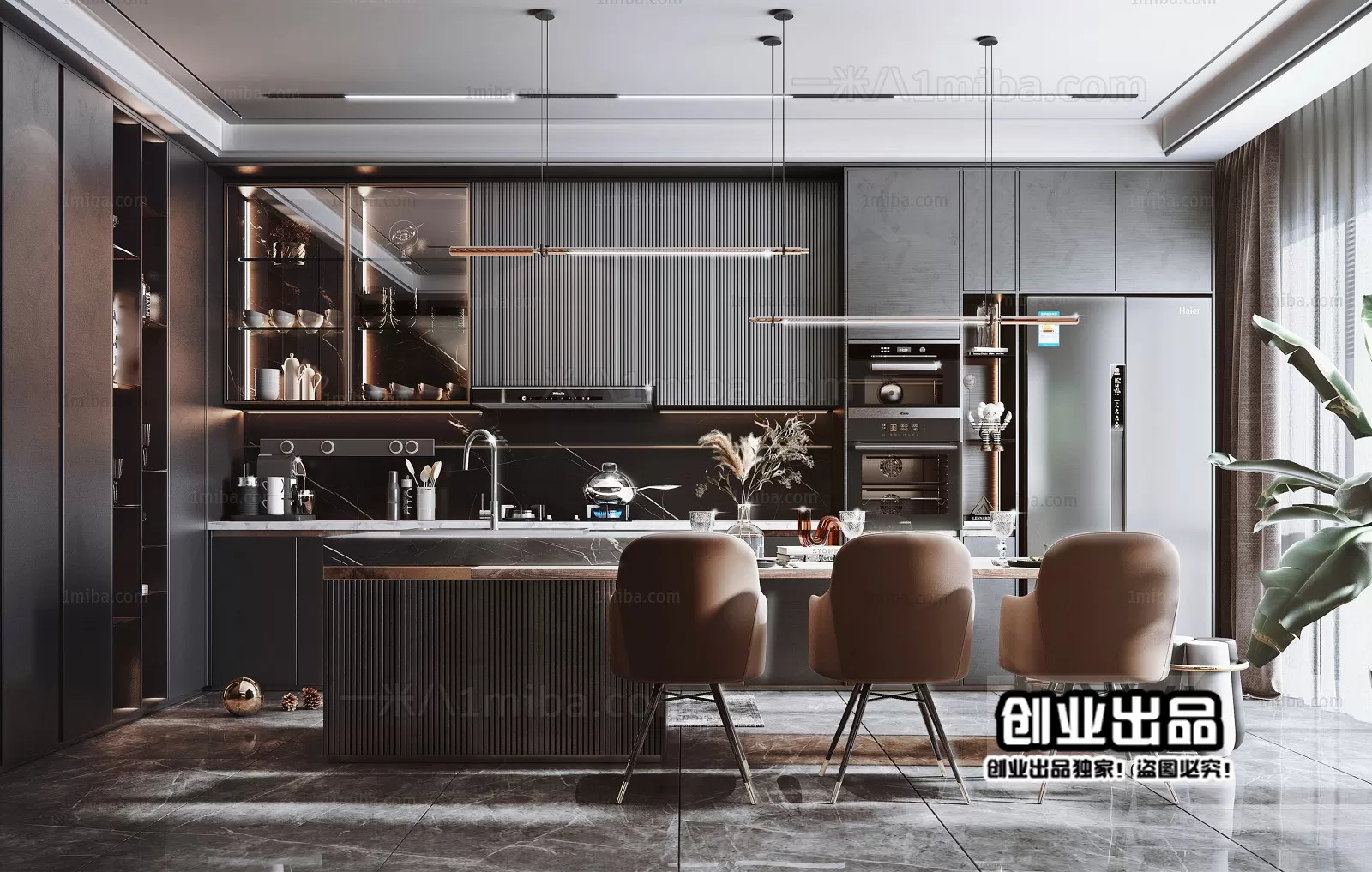 Kitchen – Modern Interior Design – 3D Models – 050