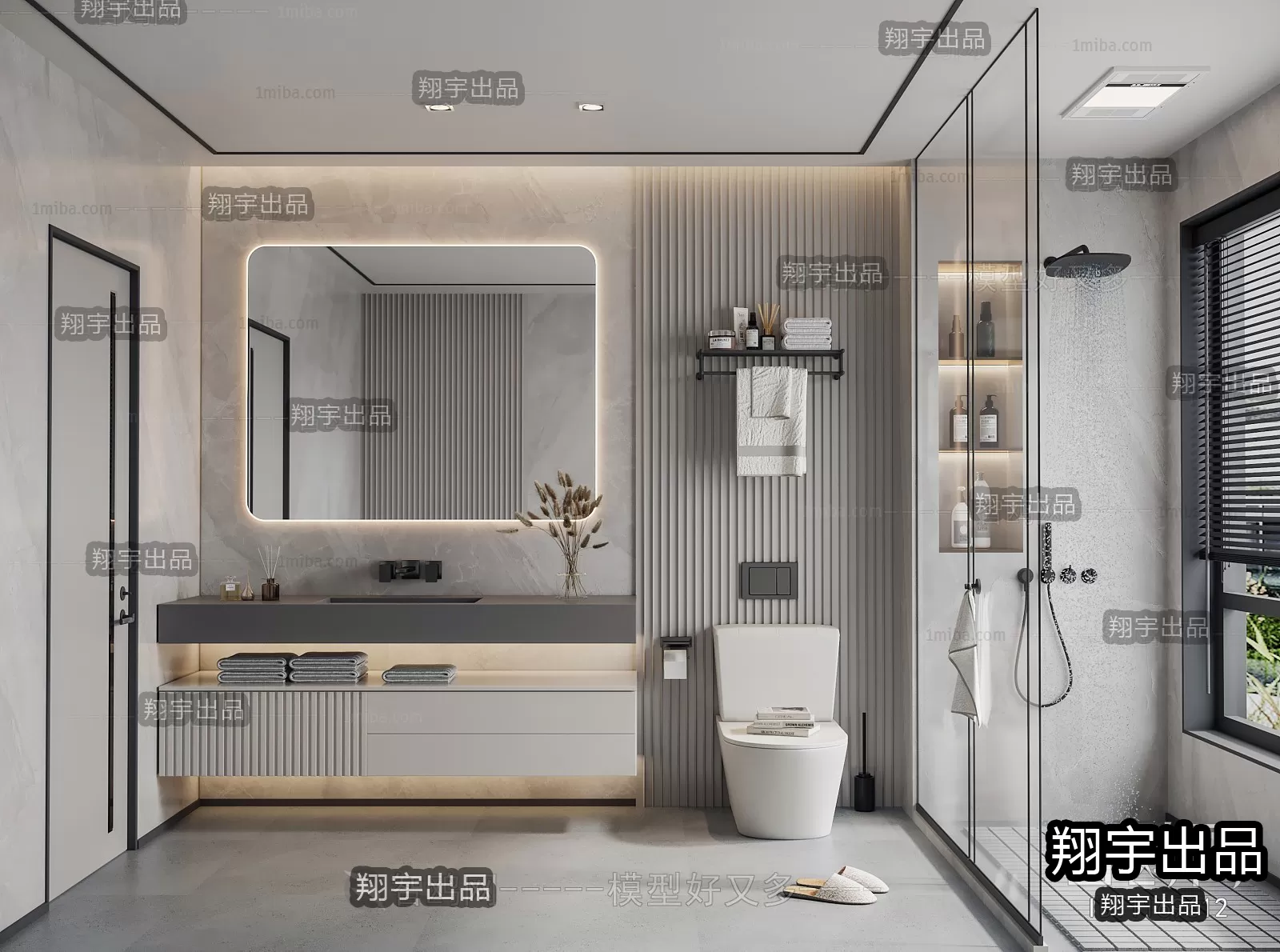 Bathroom – Modern Interior Design – 3D Models – 001