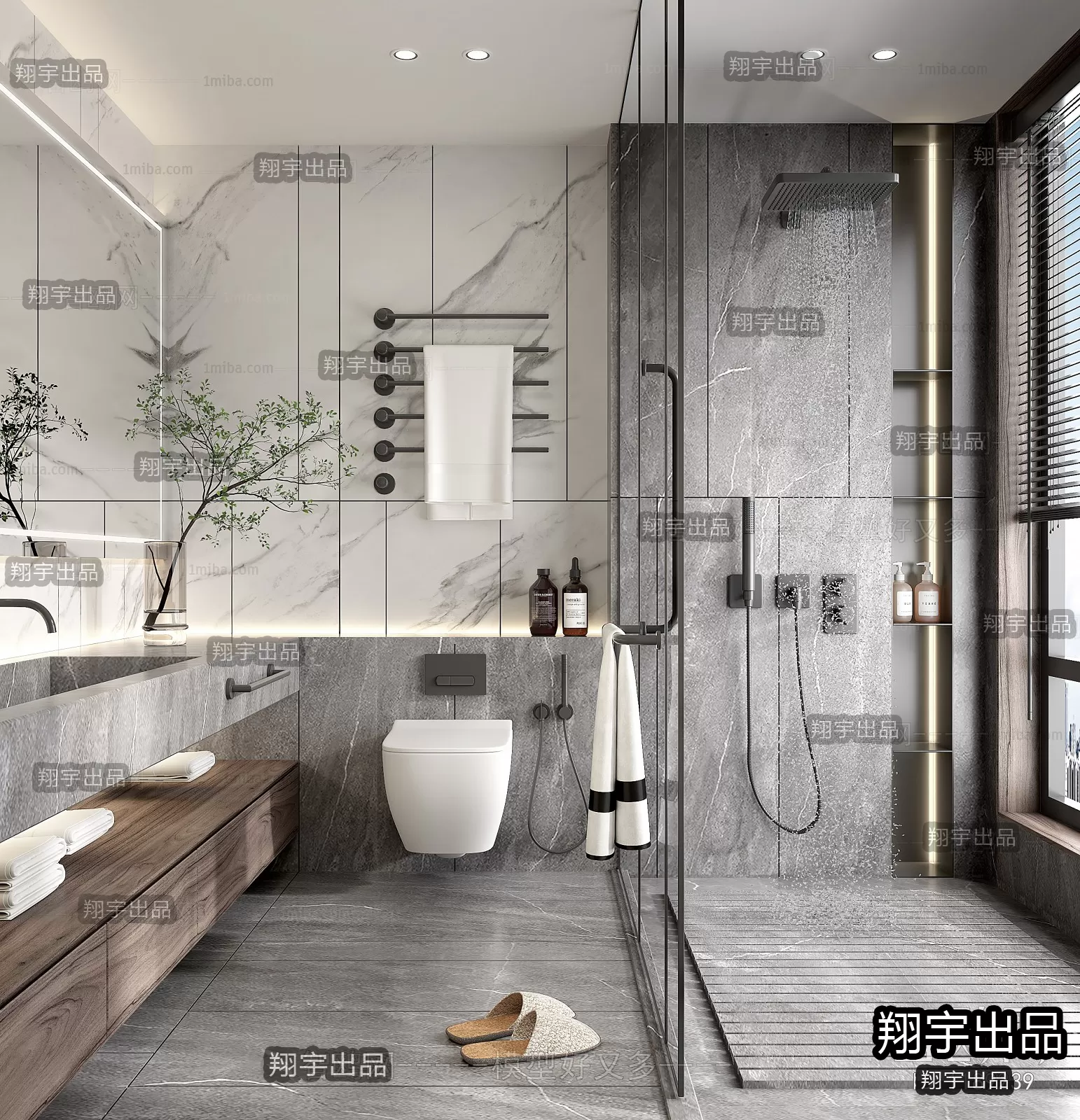 Bathroom – Modern Interior Design – 3D Models – 002