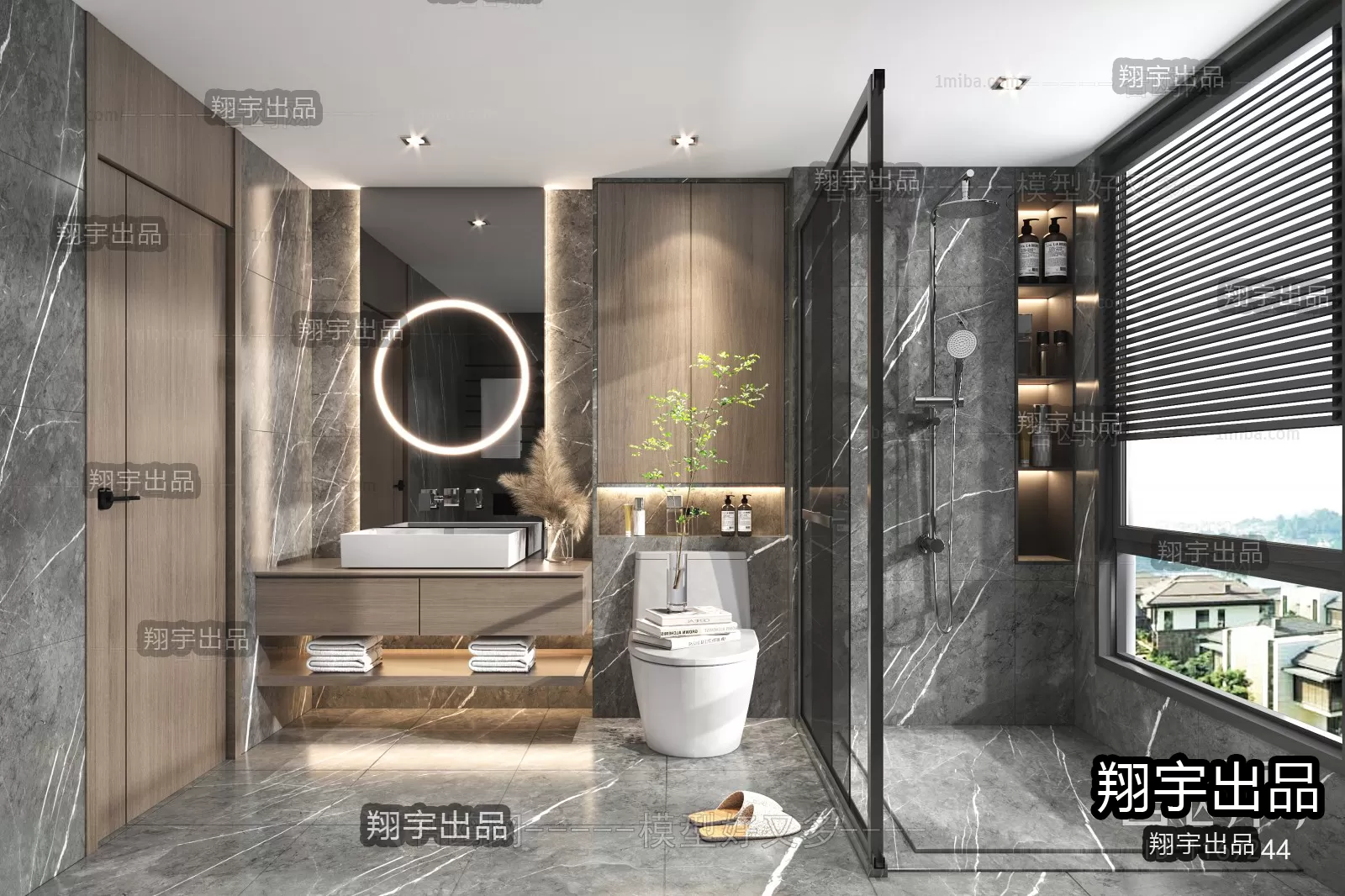 Bathroom – Modern Interior Design – 3D Models – 004