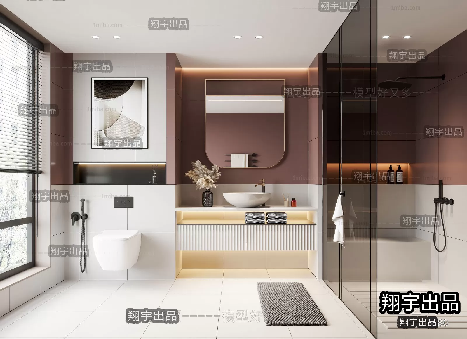 Bathroom – Modern Interior Design – 3D Models – 005