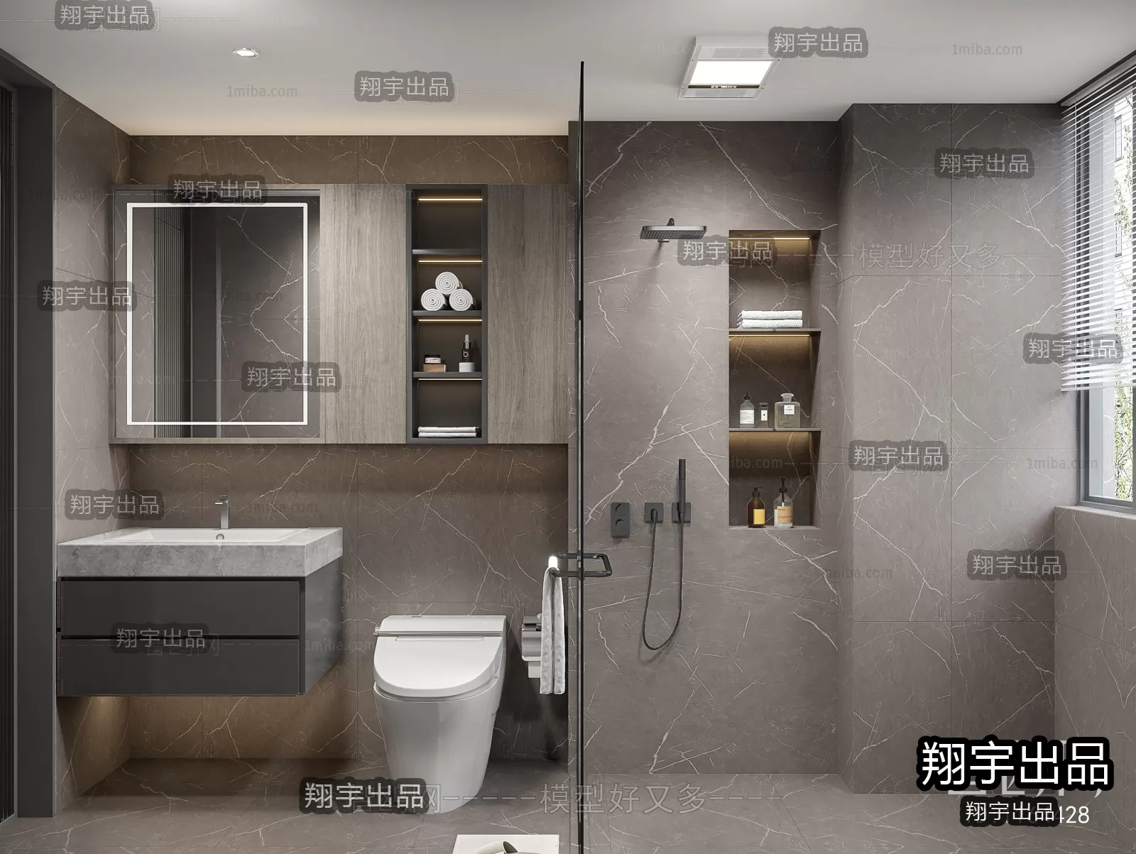 Bathroom – Modern Interior Design – 3D Models – 006