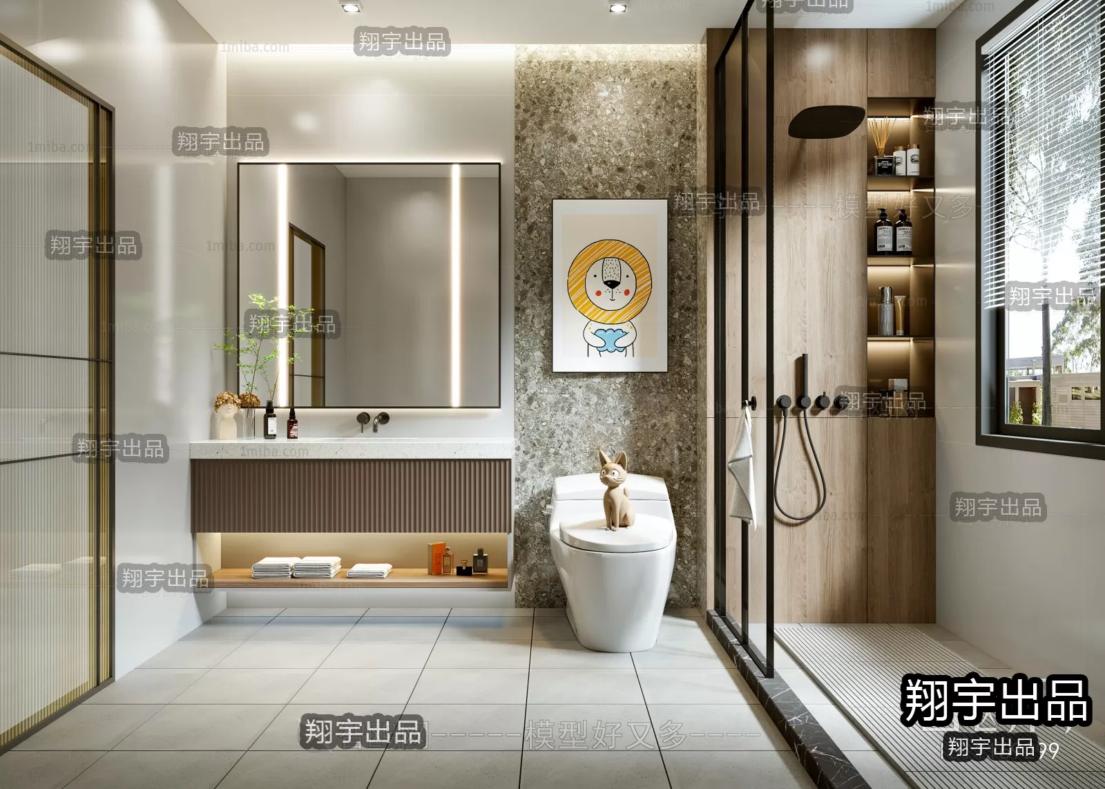 Bathroom – Modern Interior Design – 3D Models – 007