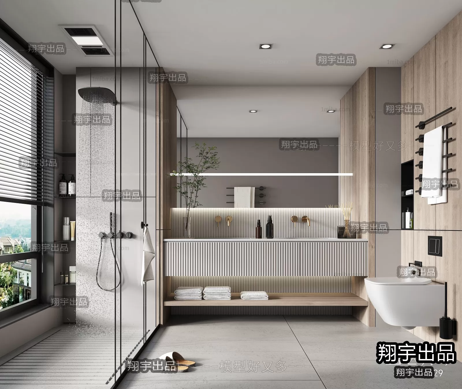 Bathroom – Modern Interior Design – 3D Models – 009