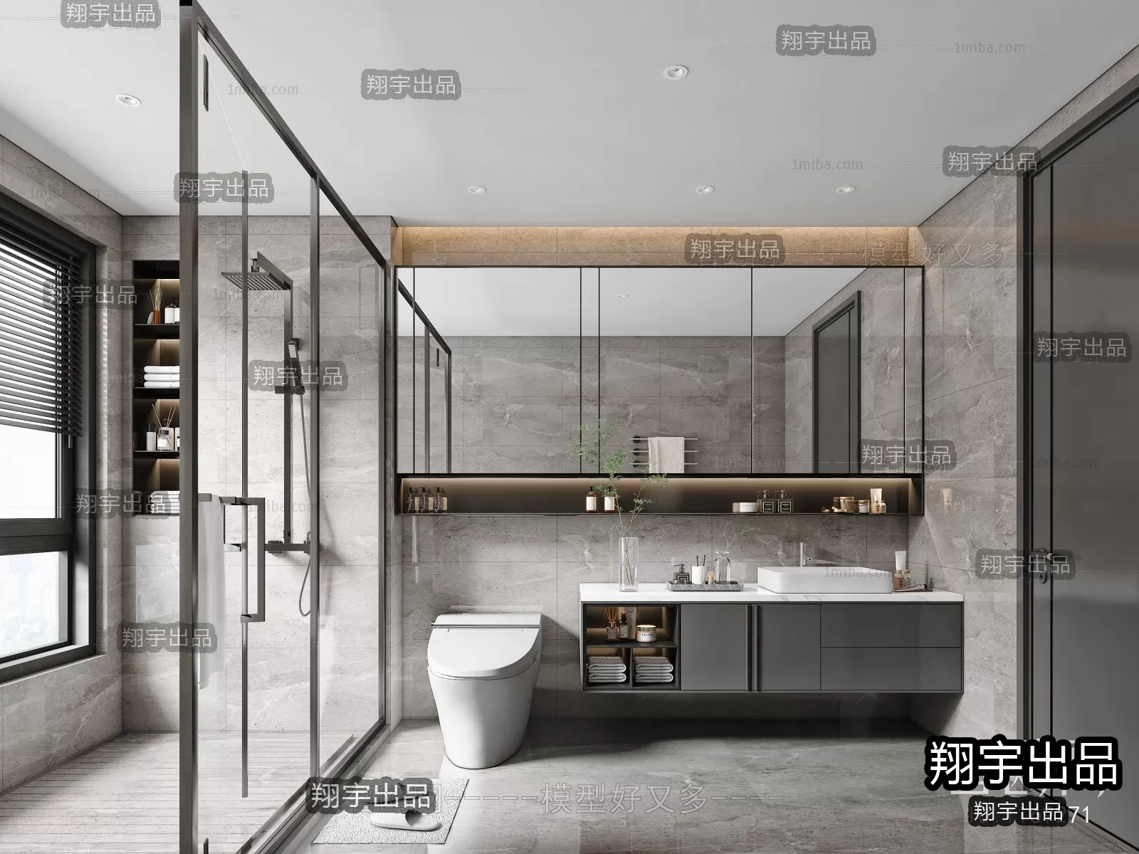 Bathroom – Modern Interior Design – 3D Models – 012