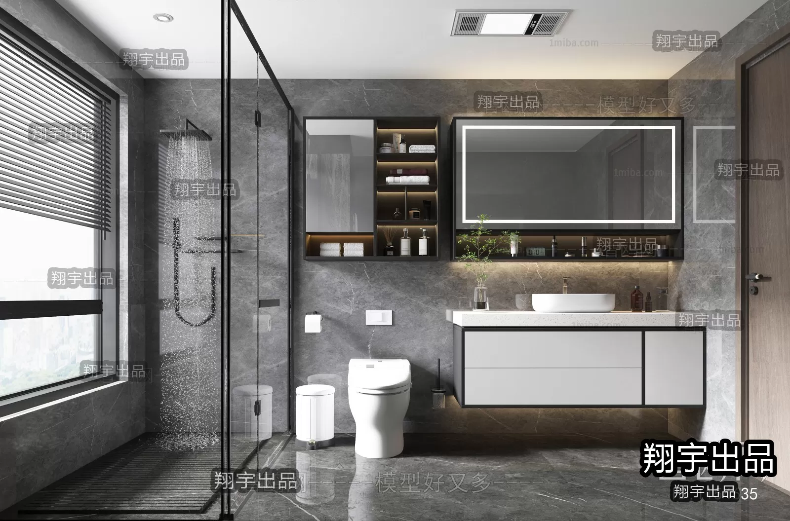 Bathroom – Modern Interior Design – 3D Models – 015