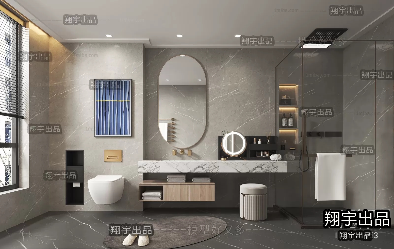 Bathroom – Modern Interior Design – 3D Models – 017