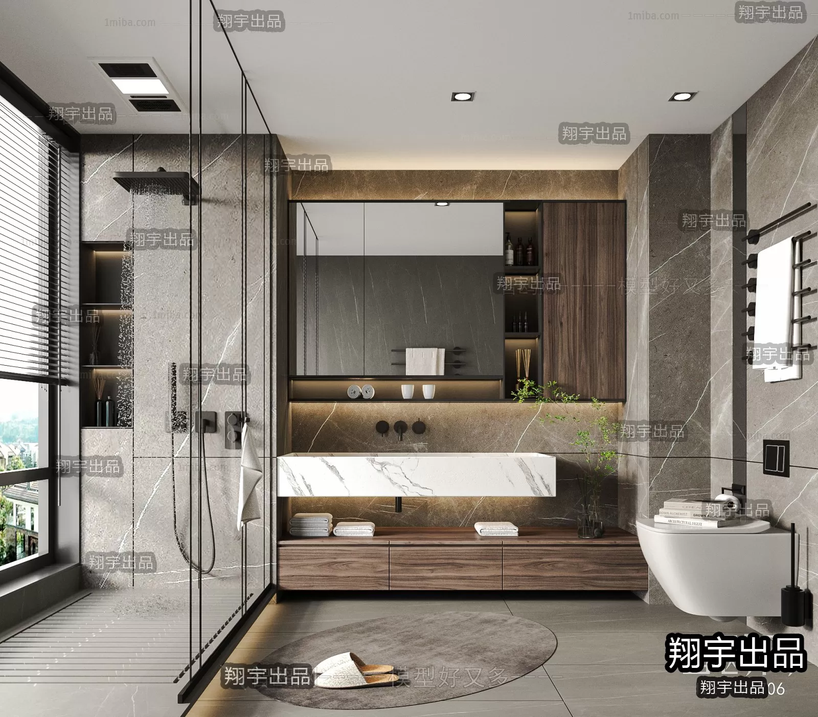 Bathroom – Modern Interior Design – 3D Models – 018