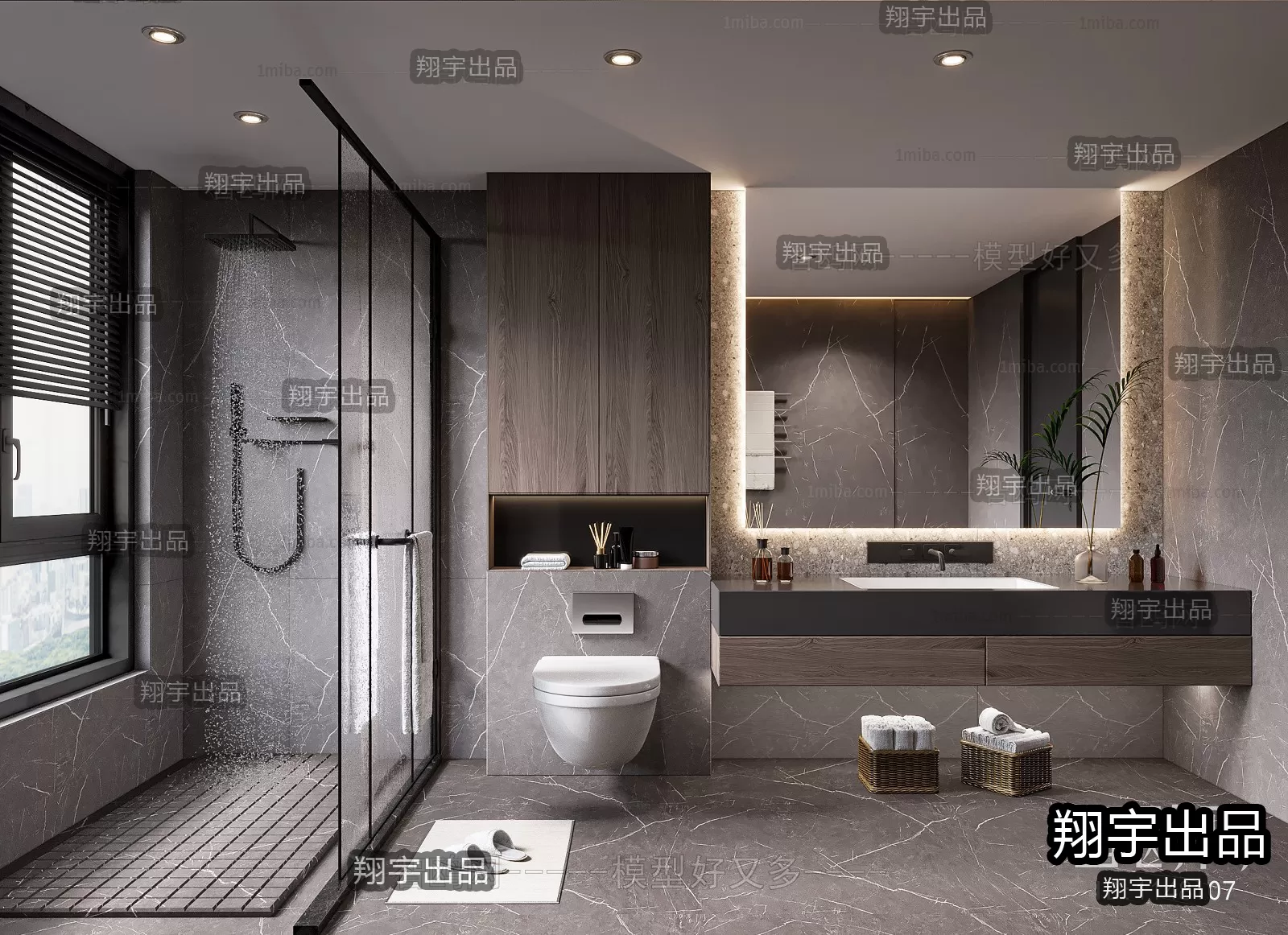 Bathroom – Modern Interior Design – 3D Models – 019