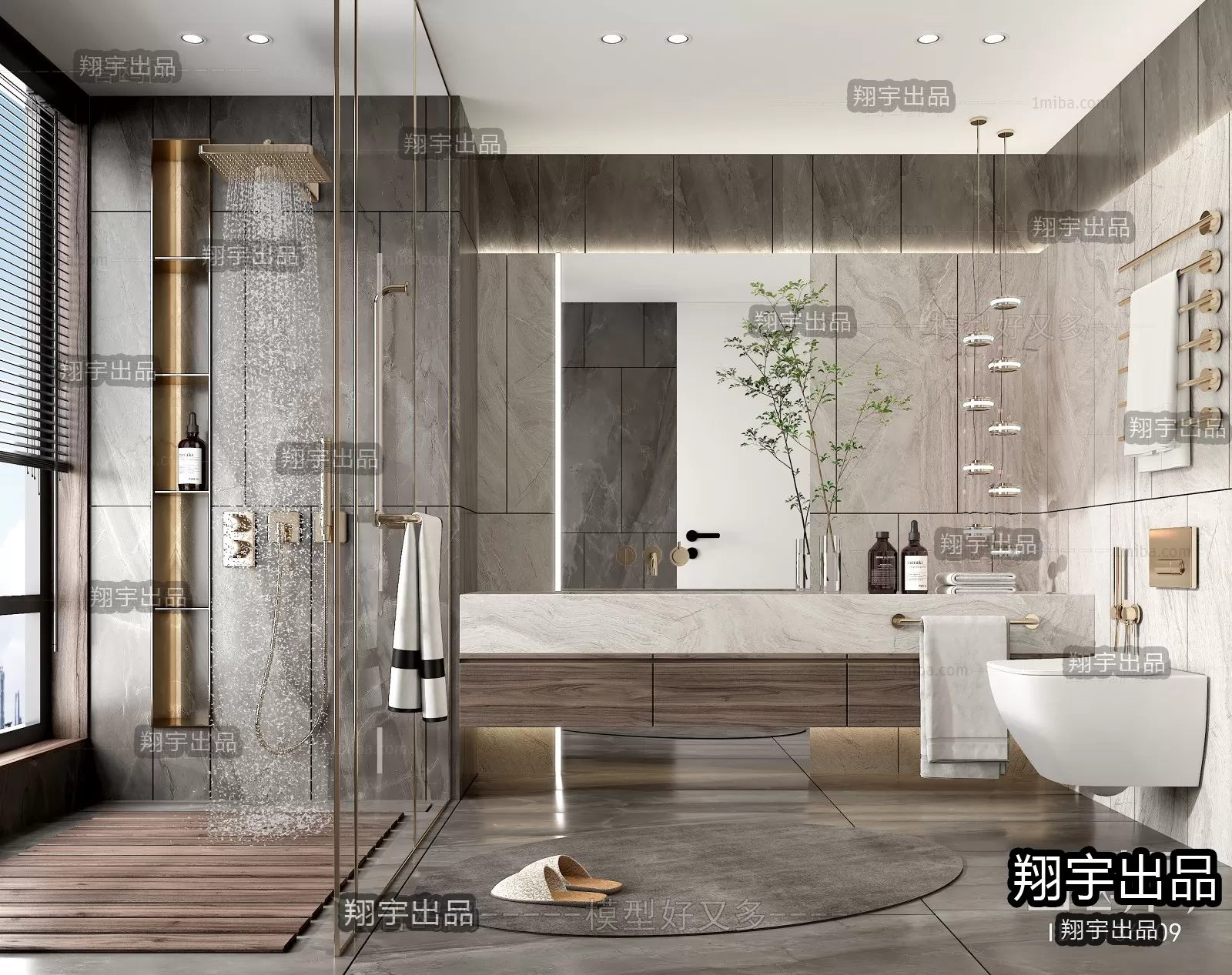 Bathroom – Modern Interior Design – 3D Models – 022