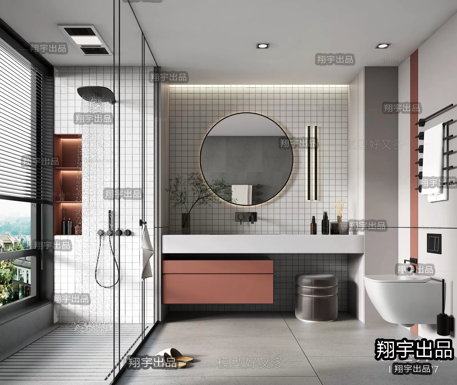 Bathroom – Modern Interior Design – 3D Models – 023