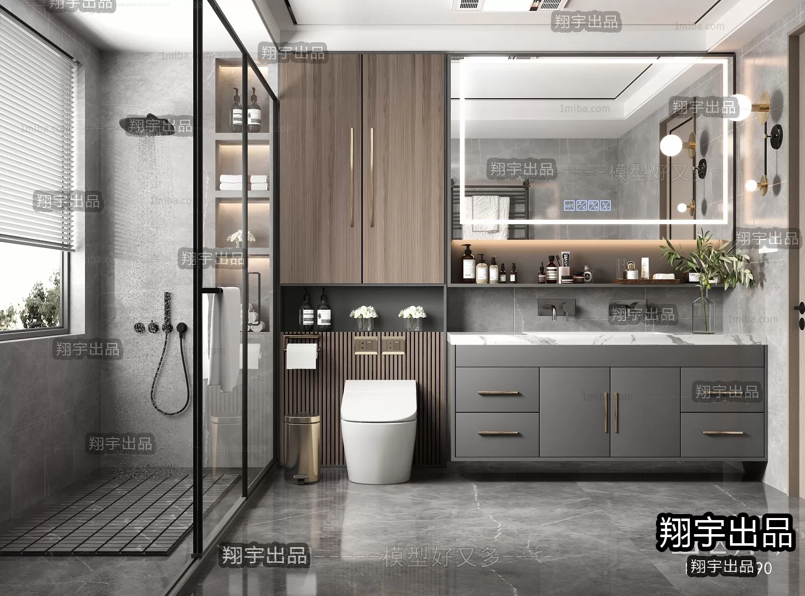 Bathroom – Modern Interior Design – 3D Models – 025