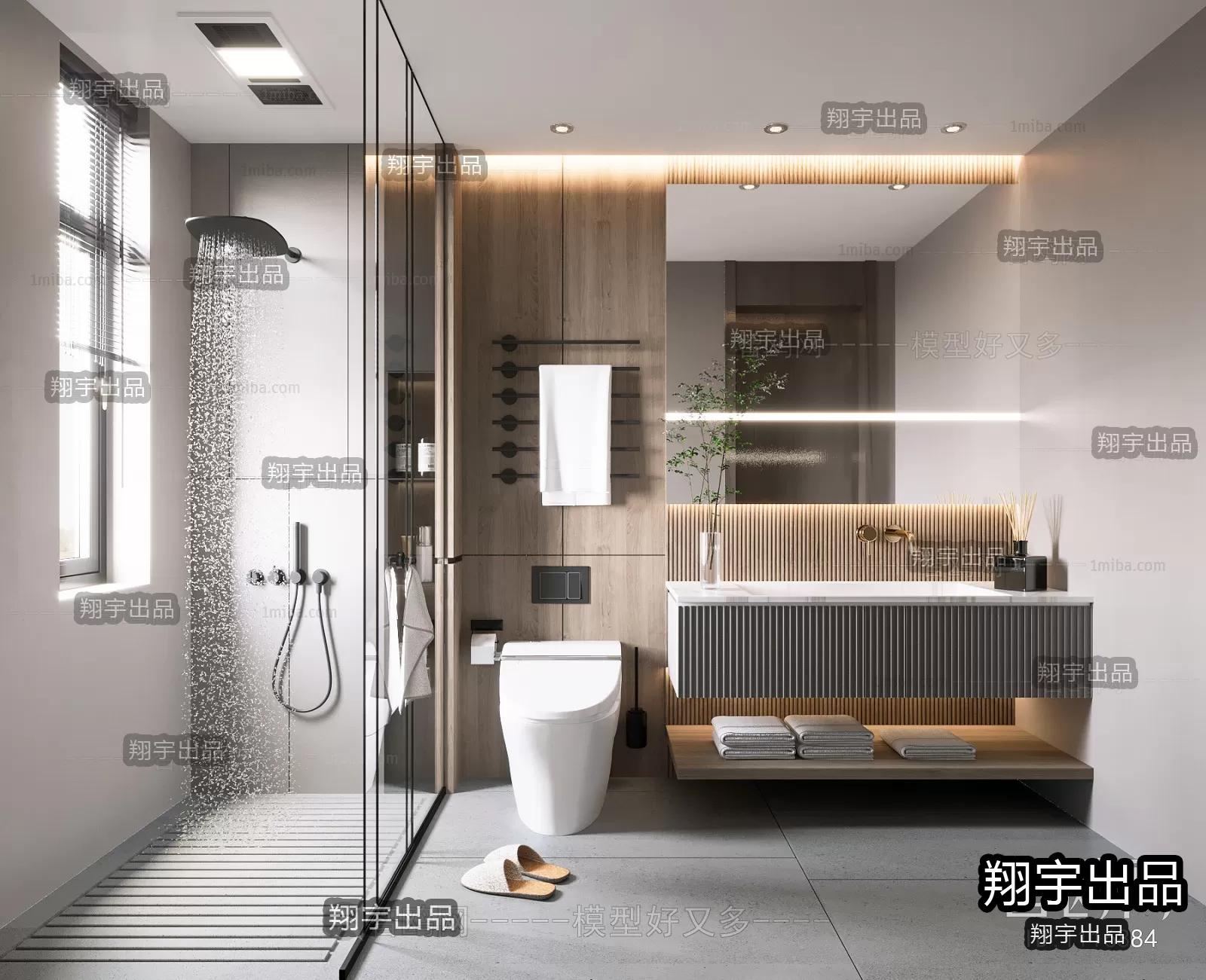 Bathroom – Modern Interior Design – 3D Models – 029