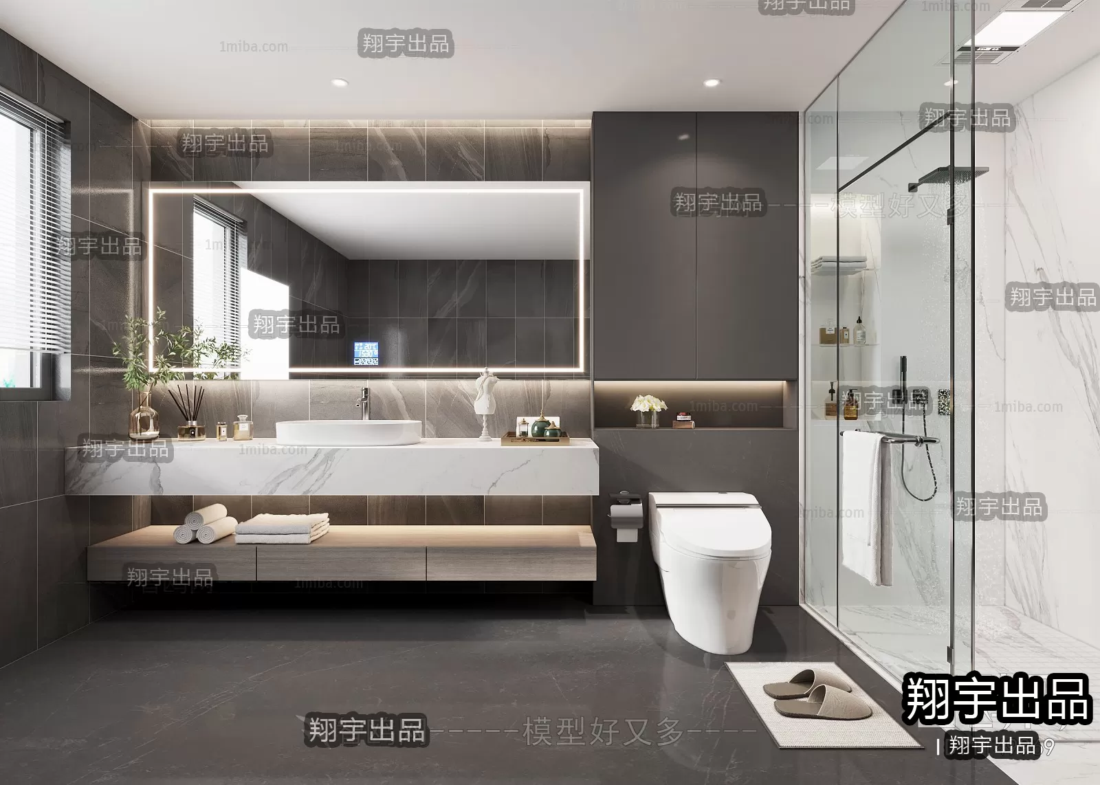 Bathroom – Modern Interior Design – 3D Models – 030