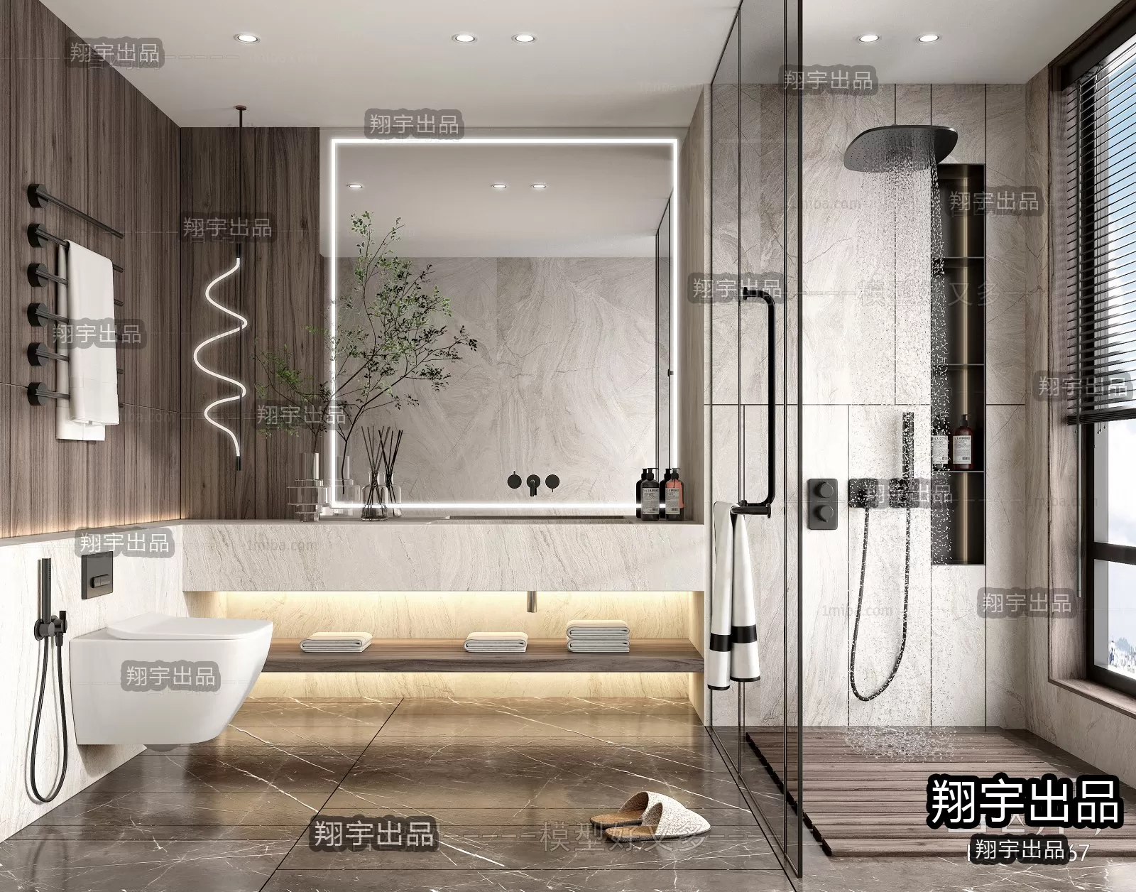 Bathroom – Modern Interior Design – 3D Models – 033