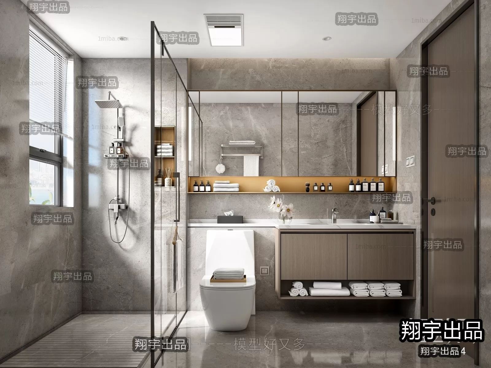 Bathroom – Modern Interior Design – 3D Models – 036
