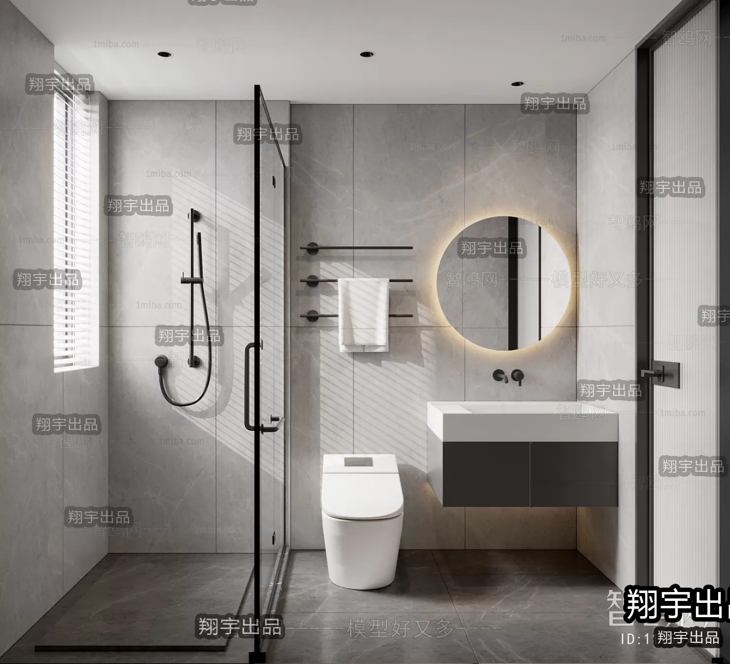 Bathroom – Modern Interior Design – 3D Models – 038