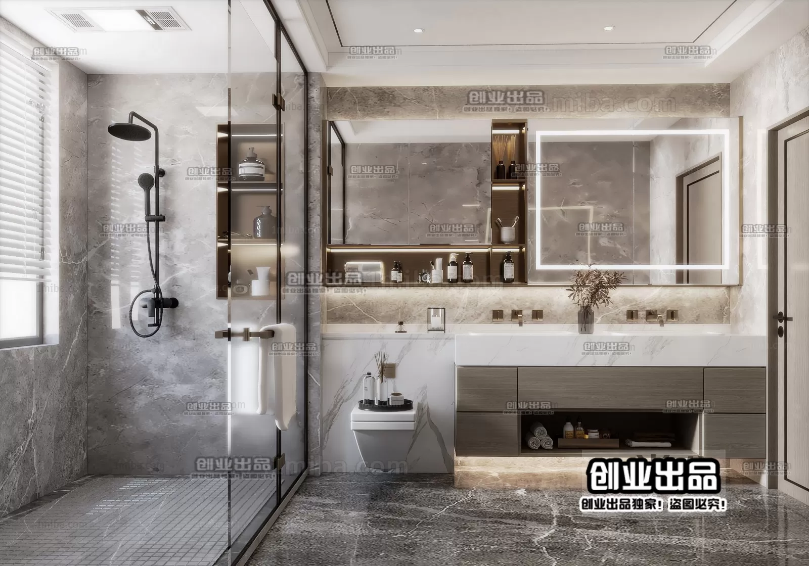 Bathroom – Modern Interior Design – 3D Models – 042