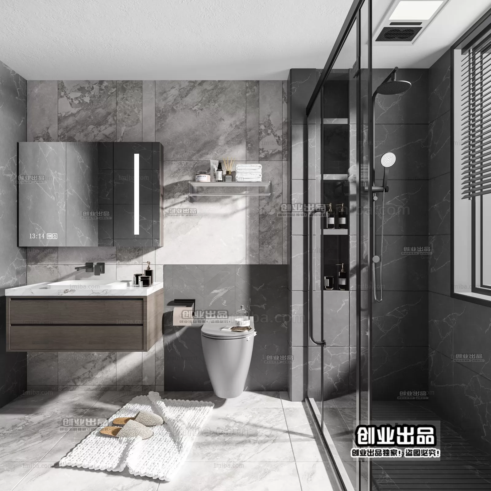 Bathroom – Modern Interior Design – 3D Models – 043