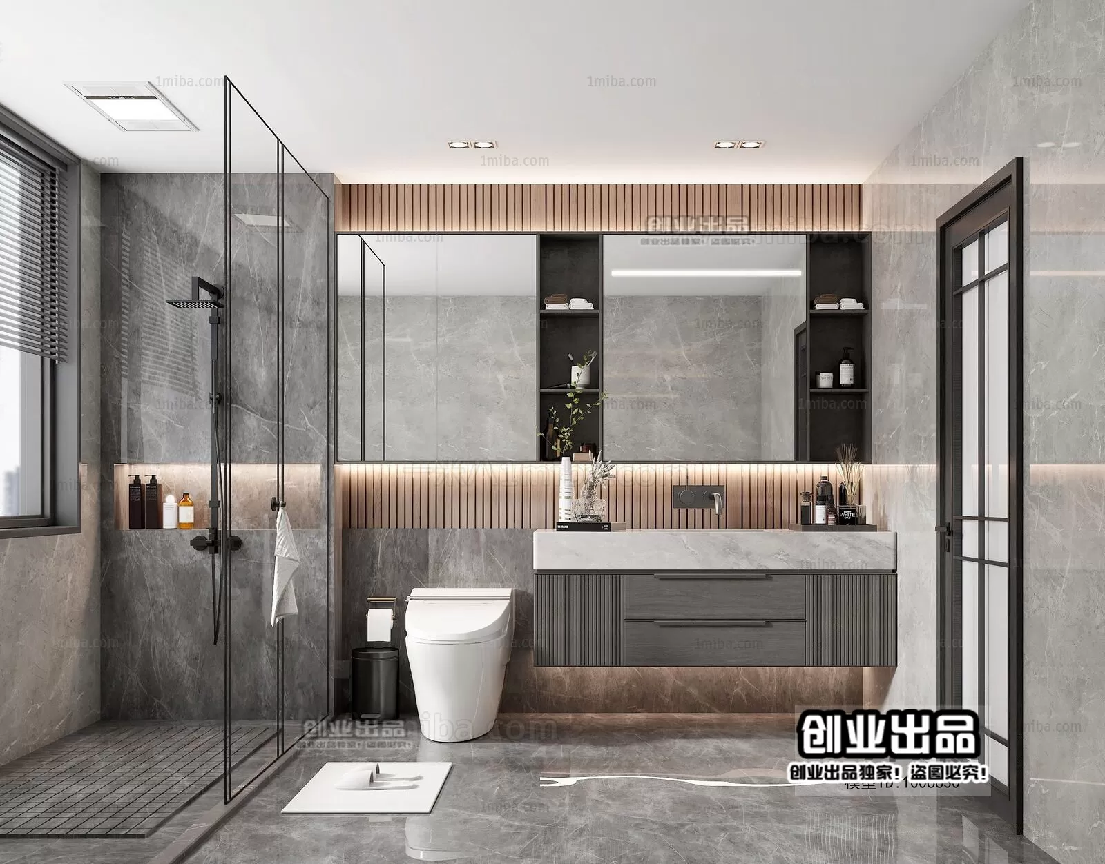 Bathroom – Modern Interior Design – 3D Models – 046