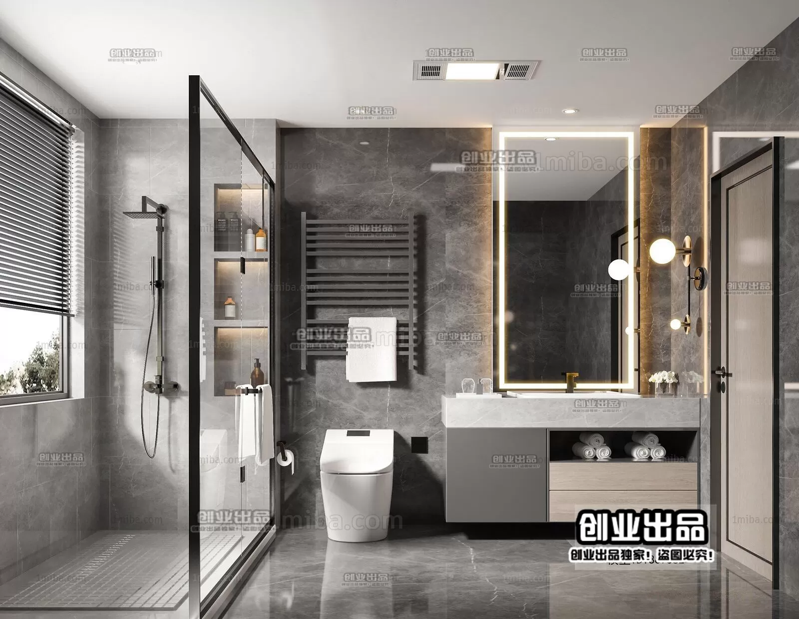 Bathroom – Modern Interior Design – 3D Models – 048
