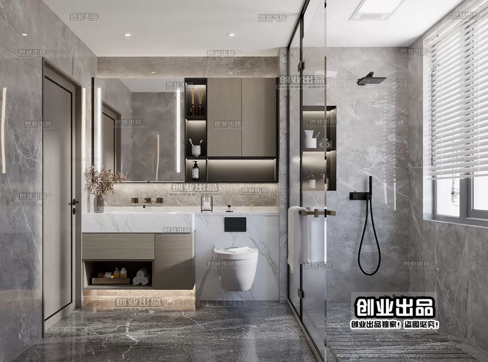 Bathroom – Modern Interior Design – 3D Models – 049