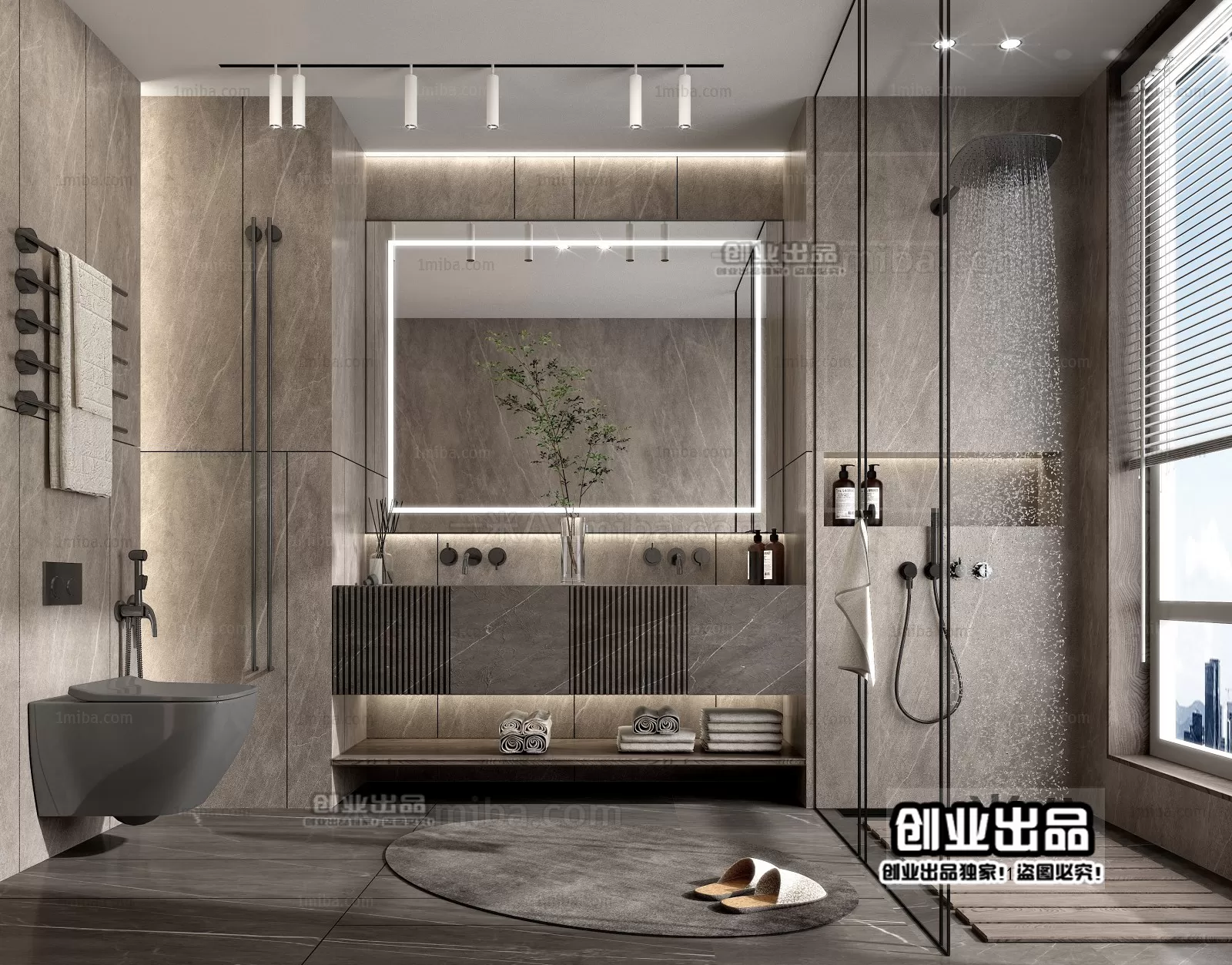 Bathroom – Modern Interior Design – 3D Models – 050