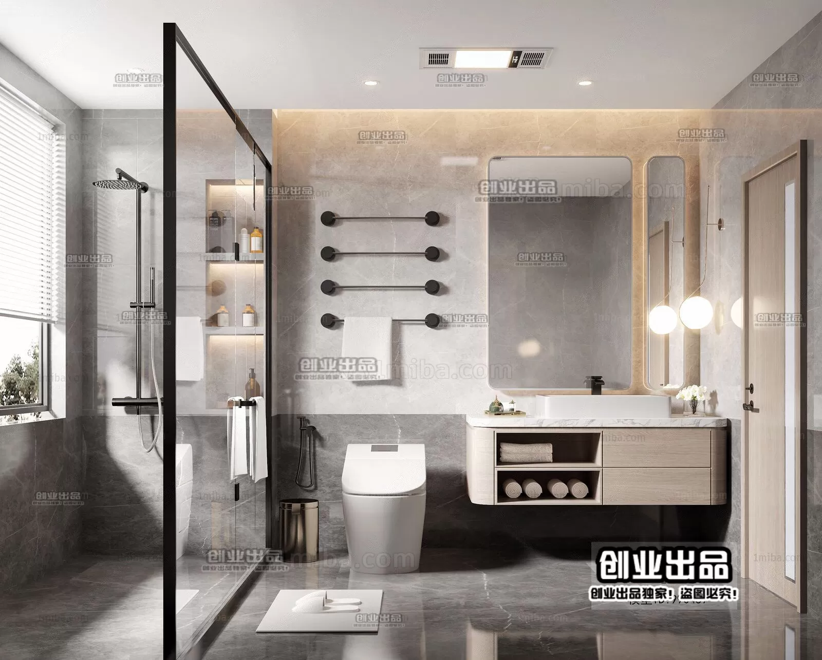 Bathroom – Modern Interior Design – 3D Models – 053