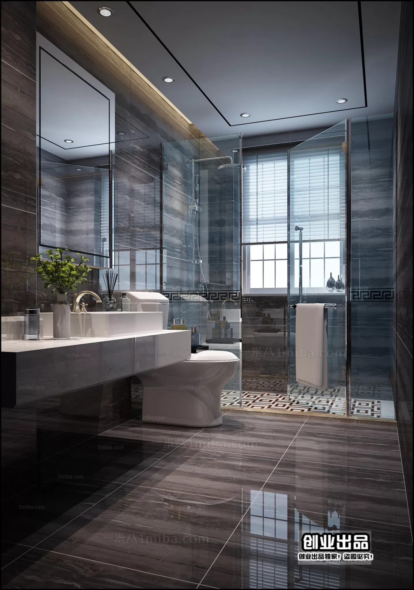 Bathroom – Modern Interior Design – 3D Models – 060