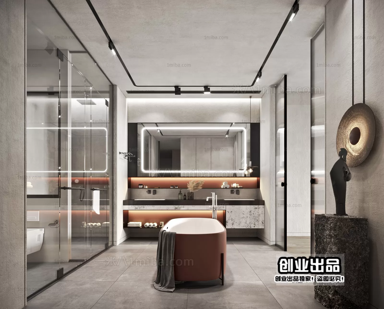 Bathroom – Modern Interior Design – 3D Models – 063
