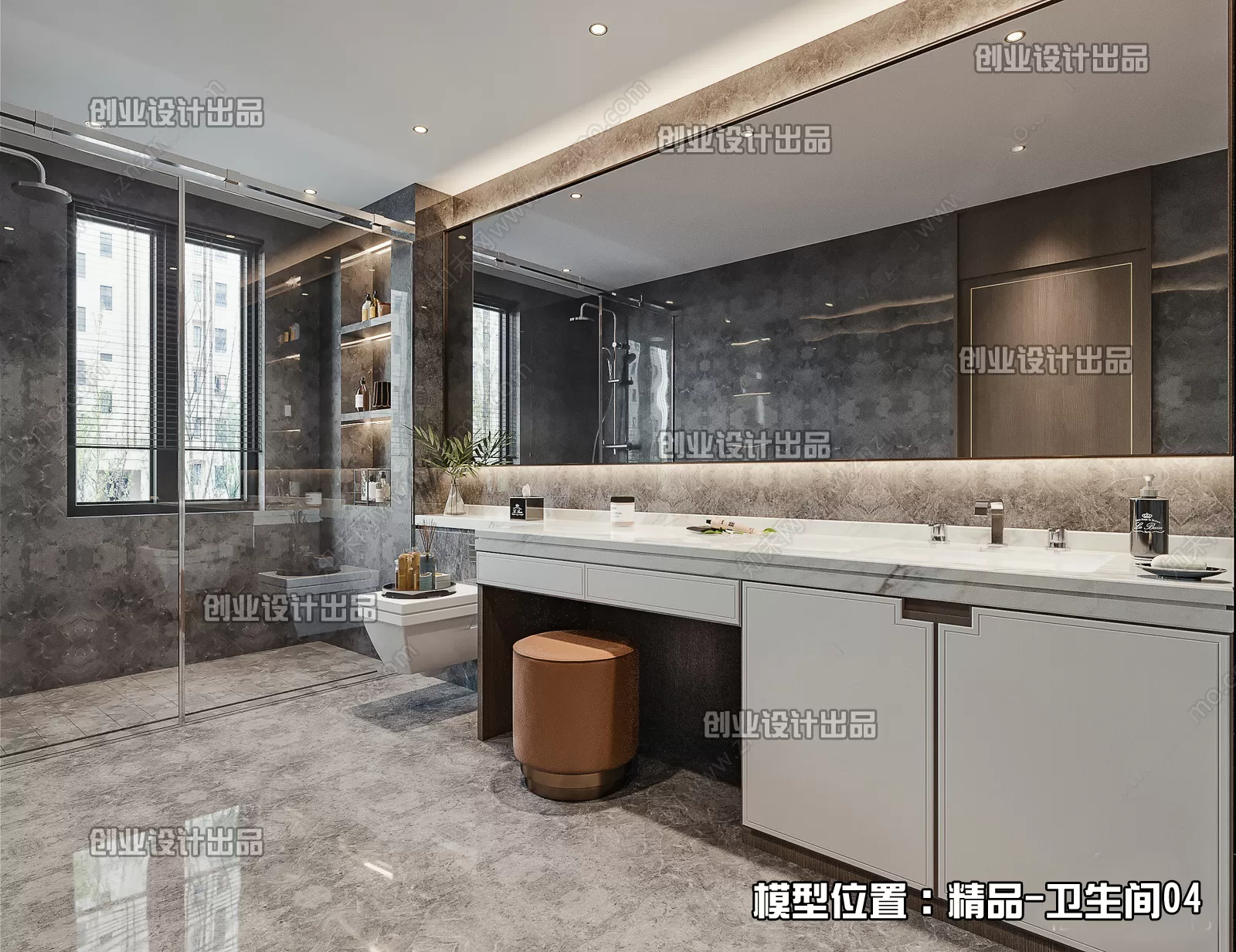 Bathroom – Modern Interior Design – 3D Models – 066