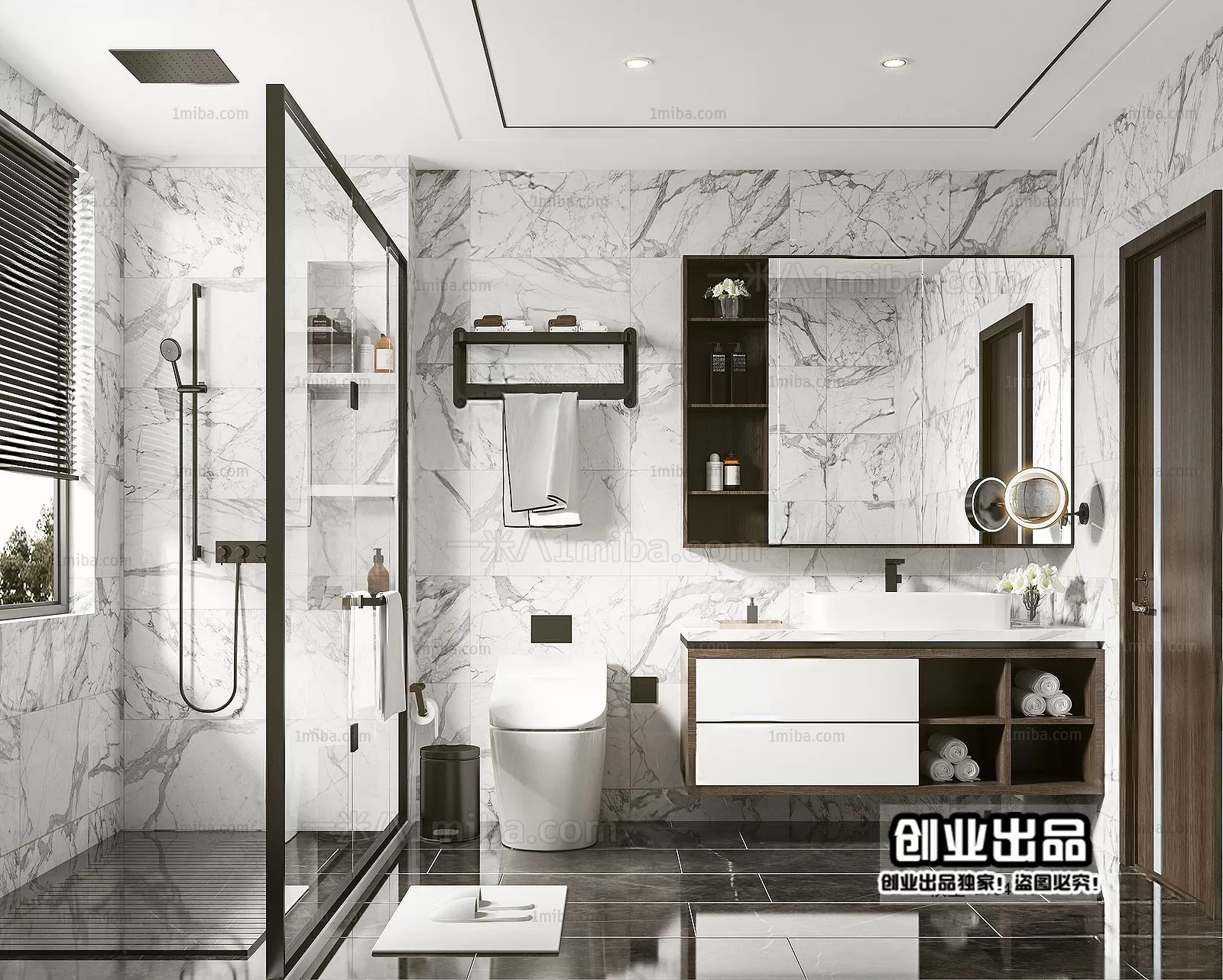 Bathroom – Modern Interior Design – 3D Models – 070