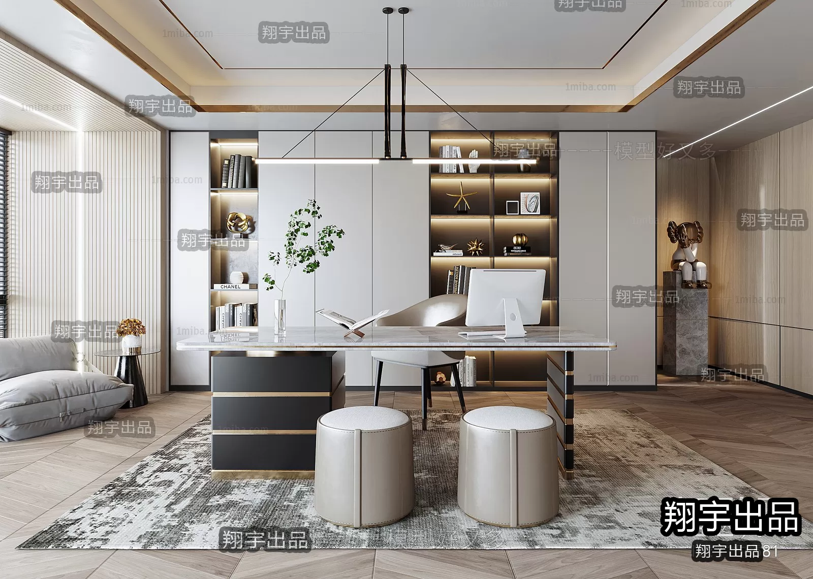 Office – Modern Interior Design – 3D Models – 010