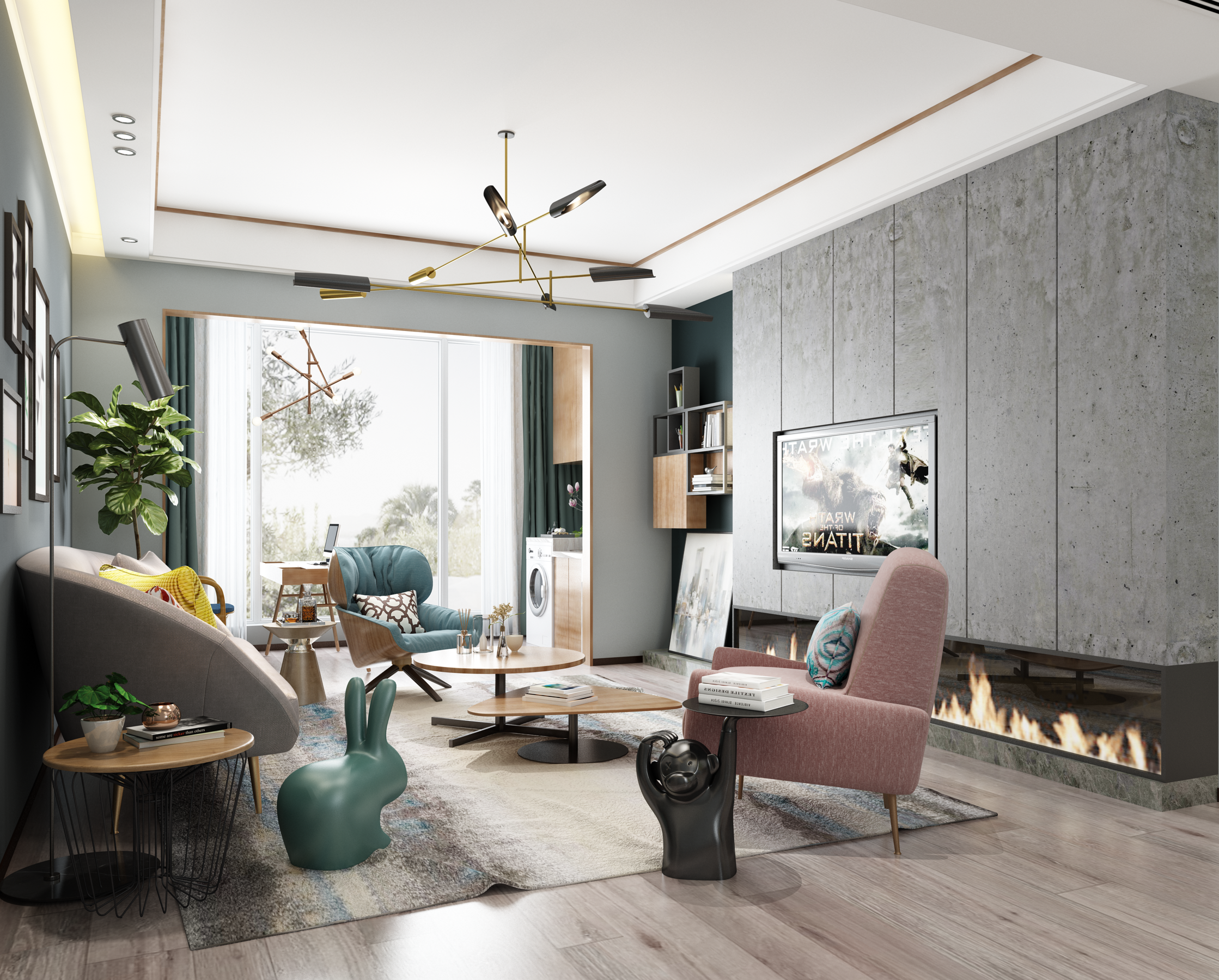DESMOD INTERIOR 2021 (VRAY) – 3. LIVING ROOM – MIX STYLES – 45