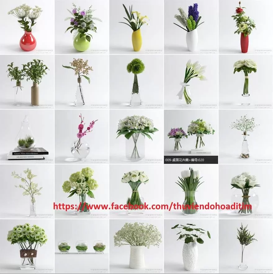 FLOWER – 3DMODEL – VASE – 001