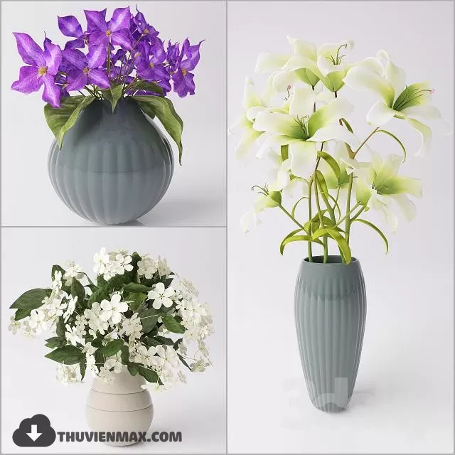 FLOWER – 3DMODEL – VASE – 008