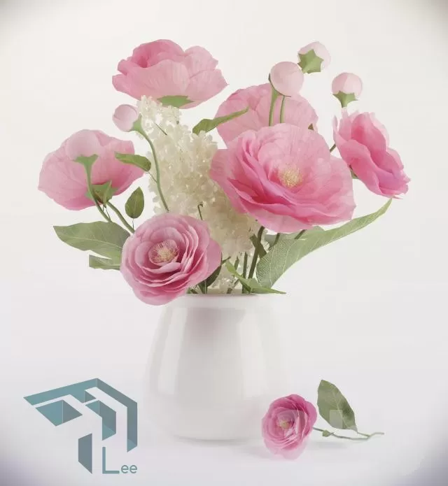 FLOWER – 3DMODEL – VASE – 021