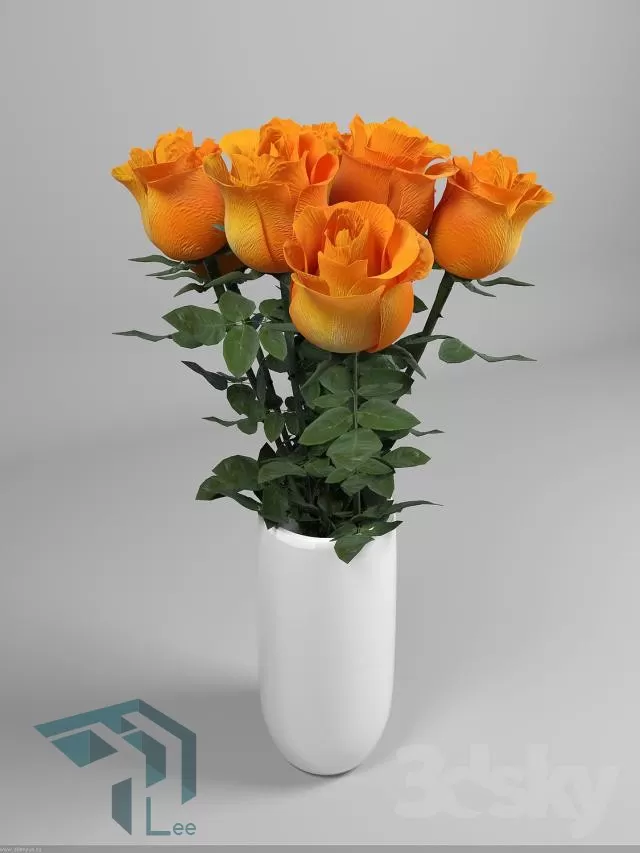 FLOWER – 3DMODEL – VASE – 023