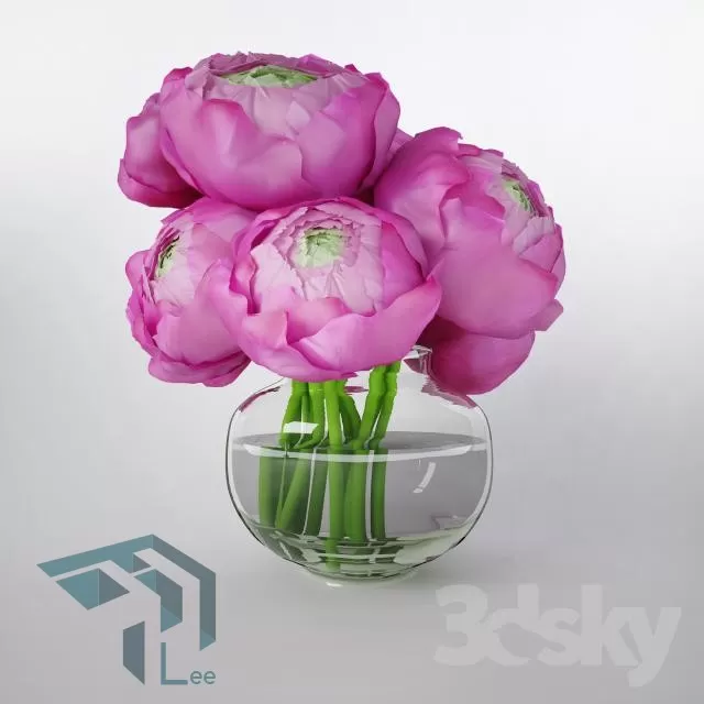 FLOWER – 3DMODEL – VASE – 027