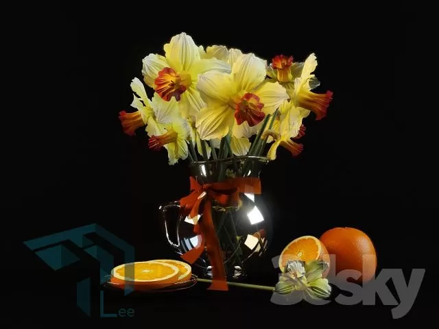 FLOWER – 3DMODEL – VASE – 060