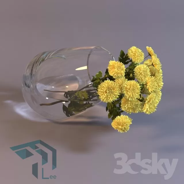 FLOWER – 3DMODEL – VASE – 063