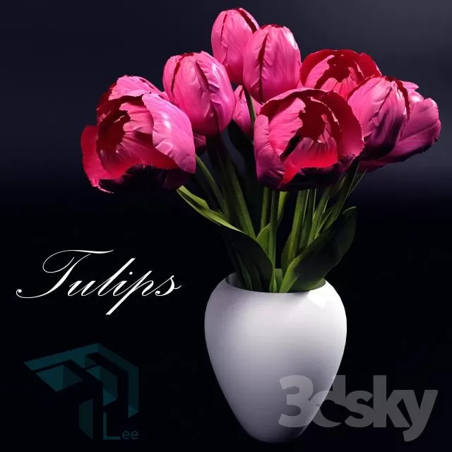 FLOWER – 3DMODEL – VASE – 066