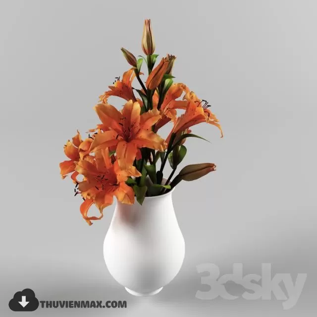 FLOWER – 3DMODEL – VASE – 076