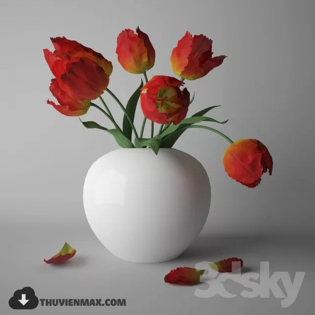 FLOWER – 3DMODEL – VASE – 102